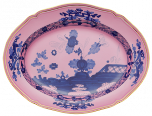 Ginori Oriente Italiano Azalea Oval Flat Platter - 15"
